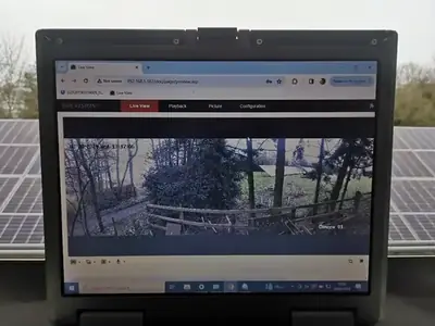Camera solar farm protection