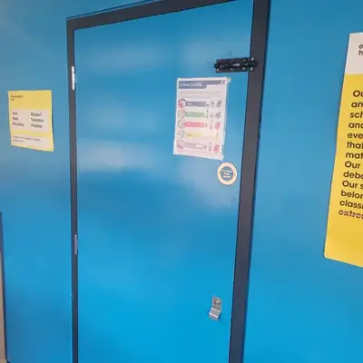 Fire door inspection at Challney Girls School, Luton