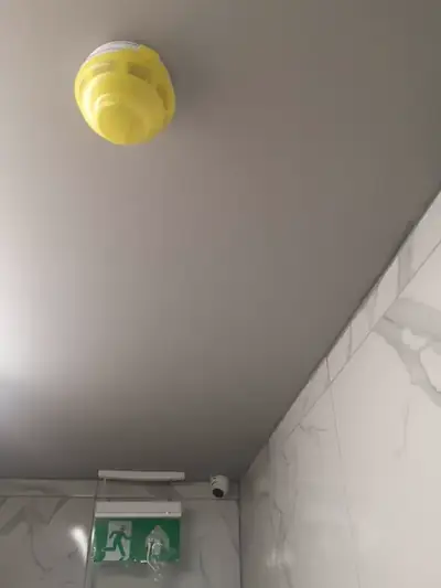 Emergency lights and fire alarm installed in block of flats