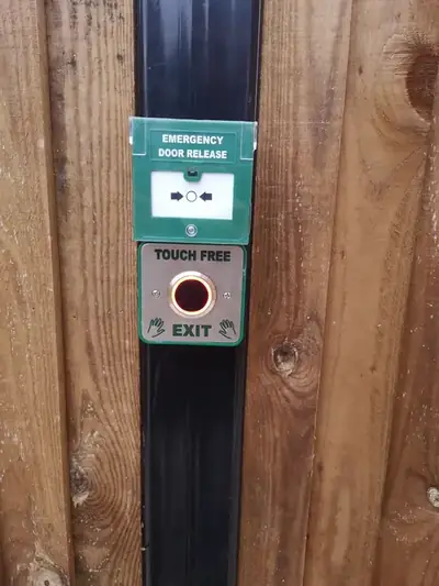Door entry intercom system at block of flats in Finchley